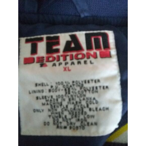 Vintage Michigan State Pullover Windbreaker Mens XL Spell Out Blue Yellow NCAA - Picture 5 of 10